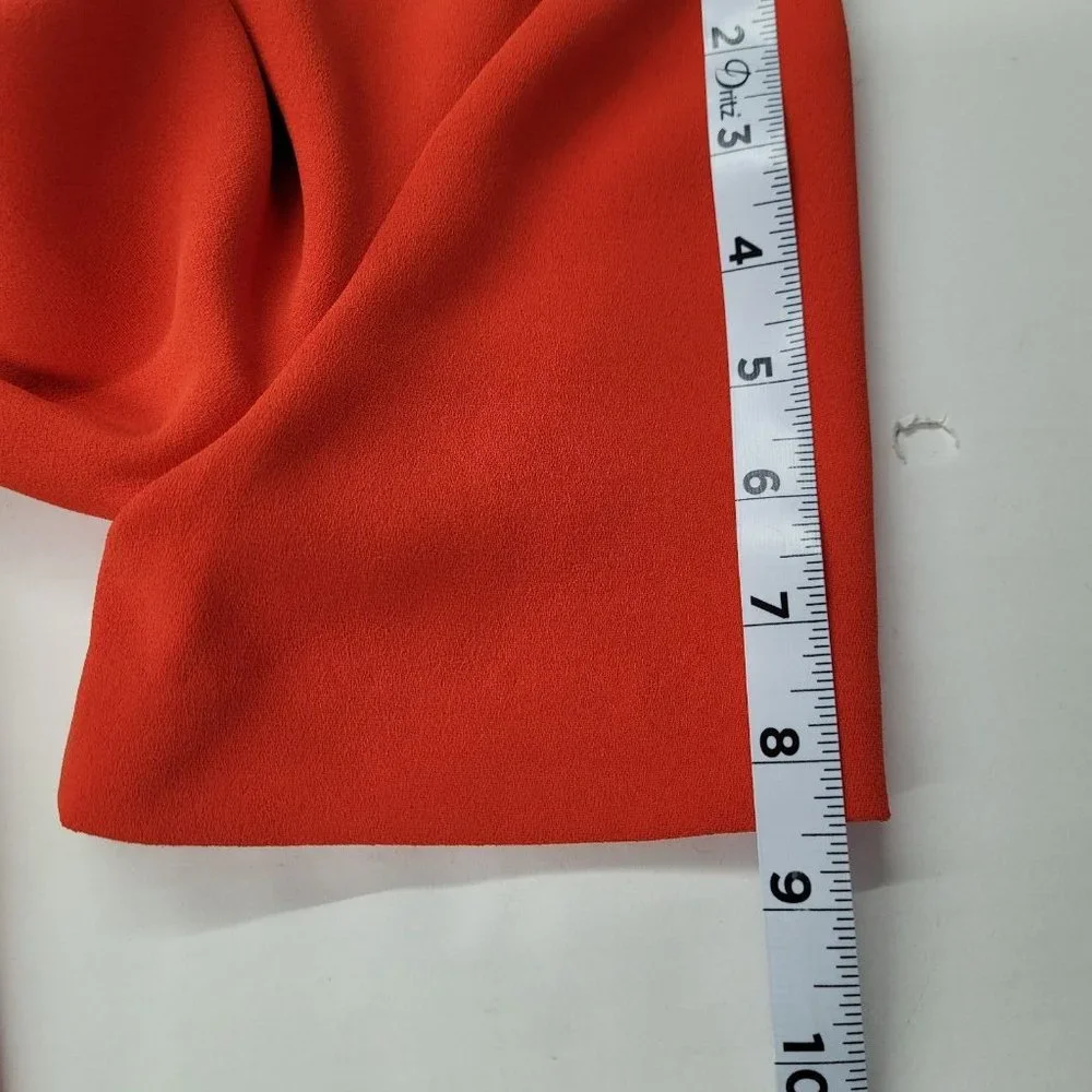 Diane Von Furstenberg Rose Scorn Dress Womens 4 Spicy Orange Cut Out Bow Back - Picture 15 of 16